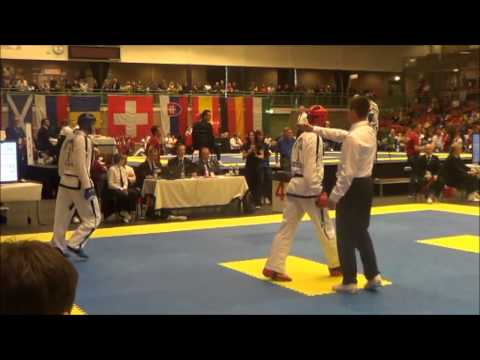 Tim Kool (Netherlands) vs. Łukasz Sudak (Poland) - semi-final -85kg - Taekwon-do Euros 2013, Skovde