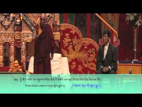 His Holiness the 14th Dalai Lama addresses Tibetans in Switzerland on April, 2013