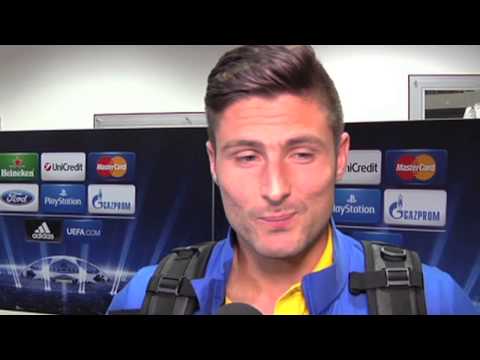 Olivier Giroud talks about 'Hey Jude' chant at Arsenal