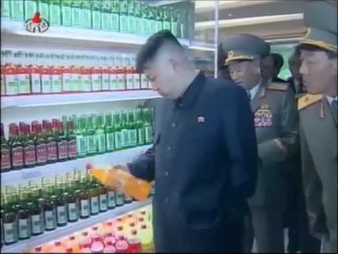 Kim Jong Un at opening of new meat shop