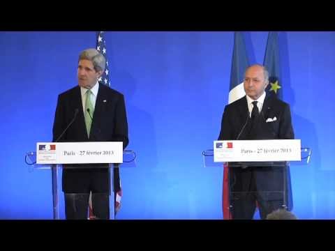 Visite en France de John Kerry (Paris, 27 février 2013)