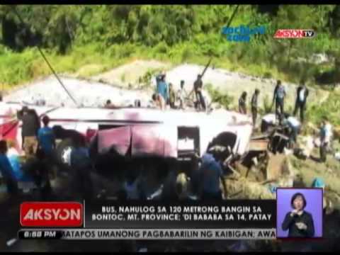 TADO JIMENEZ, KASAMA SA 14 NA NASAWI SA BUS ACCIDENT SA MT  PROVINCE