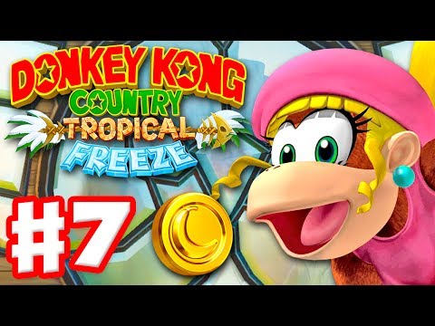 Donkey Kong Country: Tropical Freeze - Gameplay Walkthrough Part 7 - World 2: Wing Ding 100%