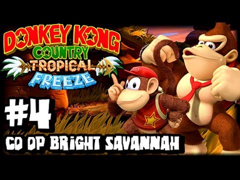 Donkey Kong Country Tropical Freeze (1080p) Part 4 Co Op - World 3 Bright Savannah