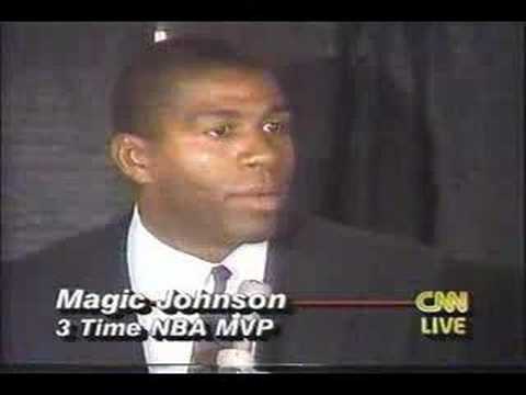 Magic Johnson announces retirement Nov 7, 1991