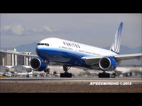 Three Generations of United Airlines Boeing 777-222 at LAX