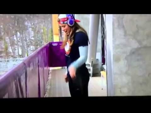 U.S. Olympian Kate Hansen's Warmup Dance During Sochi Olympics 2014