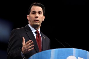 Governor Scott Walker of Wisconsin speaking at the 2013 Conservative Political Action Conference (CPAC) in National Harbor, Maryland.