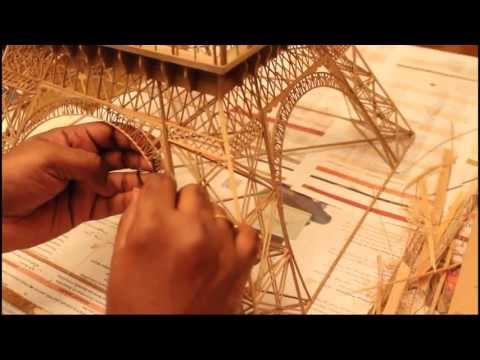 Making of Eiffel Tower with Bamboo Sticks - Bamboo Eiffel Tower