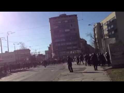 Rioting in Sarajevo