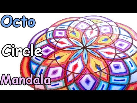 How to draw OctoCircles Mandala pattern Tutorial - Beginners Sacred Geometry video