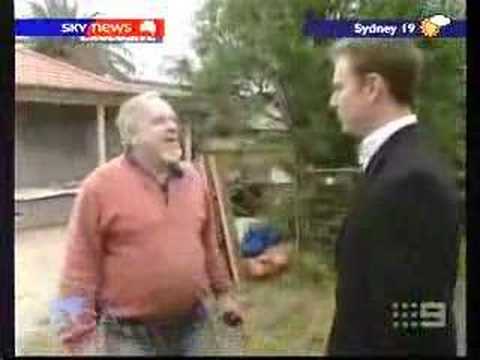 Pedophile goes nuts at reporter on Australian News