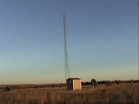 Radio Tower Collapses After Guy Wires Are Cut