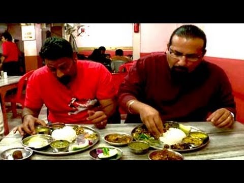 Rocky, Mayur enjoy the splendid cuisine of Guwahati