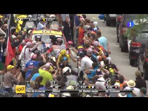 Últimos 5 km del mítico Alpe-D'Huez, Tour de Francia 2013 Ataques Nairo Quintana