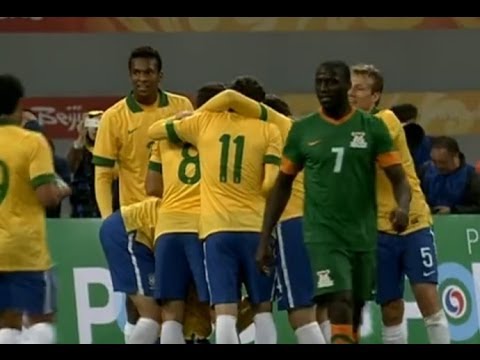 Brazil vs Zambia 2-0 All Goals & Full Highlights [International Friendly] 2013