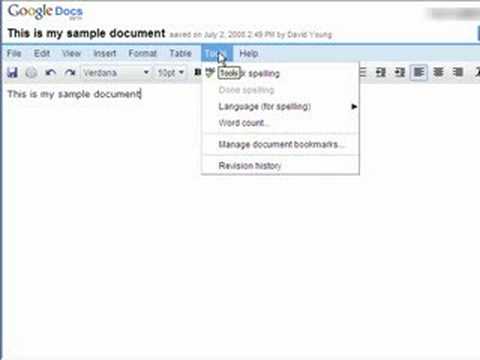 Google Docs Tutorial