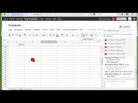 10 Google Docs Tabellen, Freigabe, Chat, Formeln, Diagramme