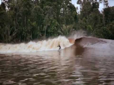 surfing on the river 