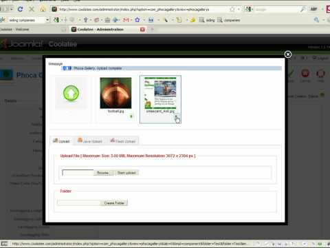 Joomla 1.5 Tutorial - Creating a gallery using Phoca Gallery