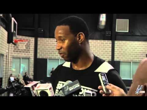 Spurs Tracy McGrady Interviewed after Practice for the First Time - April 17, 2013