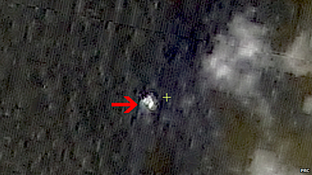 Satellite images of debris