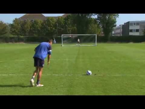 Soccer AM: Pompey take on the Crossbar Challenge