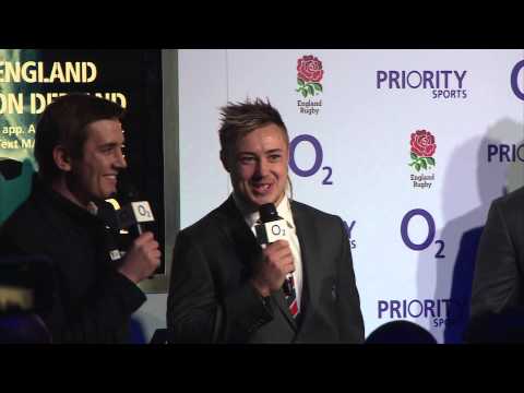 Jack Nowell from the O2 Blue Room - First England Match at Twickenham.  O2 Inside Line Live