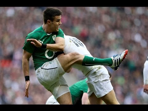 Late shoulder charge by Owen Farrell on Conor Murray - England v Ireland 22nd Feb 2014