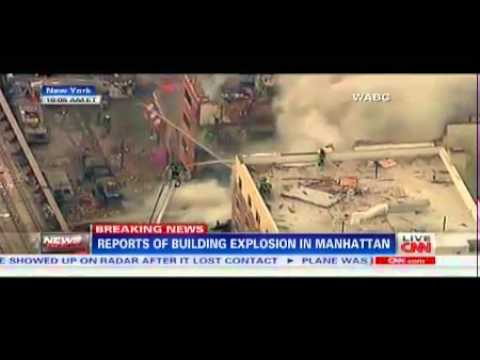 Harlem Explosion Rocks New York City | Buildings Collapse in Harlem Reaction. EMERGENCY 33 Units, Over 100 Police on the Scence. Aerial view:
NEW YORK (CBSNewYork) -- There\'s been an explosion and partial collapse of a building in East Harlem, the FDNY told CBS 2.
The incident took place near 114th and Park Avenue. Smoke could be seen rising from the area.
There\'s no word yet of injuries.
Many took to Twitter and began posting pictures.
Metro-North crews are checking nearby train tracks for any debris that may have fallen in the area. Hudson Line service in and out of Grand Central Terminal is delayed until further notice. HARLEM Explosion Rocks New York City - Buildings Collapse In harlem reaction. BREAKING: Injuries Reported After Explosion Rocks New Jersey Naval Base. NYC Blast: Massive explosion rocks building in East Harlem. NEW YORK (CBS NEWS) -- There\'s been an explosion and partial collapse of a building in East Harlem, the FDNY told CBS 2.

The incident took place near 116th Street and Park Avenue. The FDNY says there is a fire at the location and smoke could be seen rising from the area.

There\'s no word yet of injuries. It\'s still unclear what caused the explosion.

\