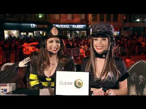 Halloween Parade - Jill Nicolini & Tamsen Fadal big tits cleavage & high heel boots (10-31-10)