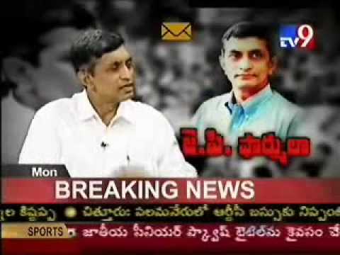 TV9 Interview with Dr.JayaPrakash Narayana on Telangana Crisis 1