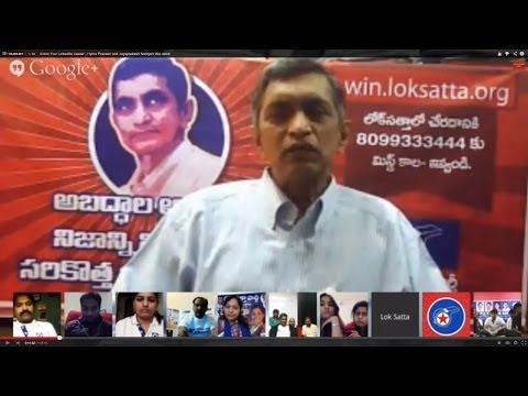 Know Your Loksatta Leader - Hyma Praveen and Jayaprakash Narayan this week