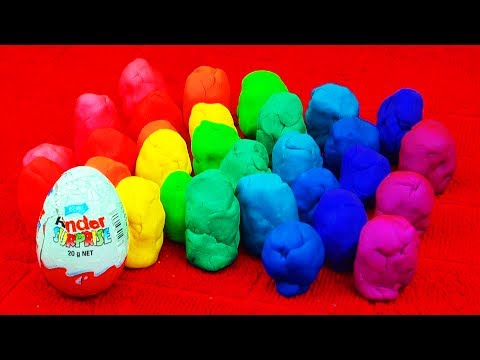 30 Surprise Eggs! Play Doh Kinder Surprise Toy Story Disney Cars Marvel Spiderman Batman LPS Rainbow