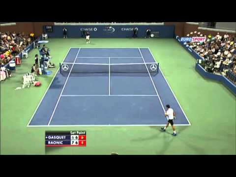 Richard Gasquet Vs Milos Raonic US Open 2013 4th Round Highlights HD