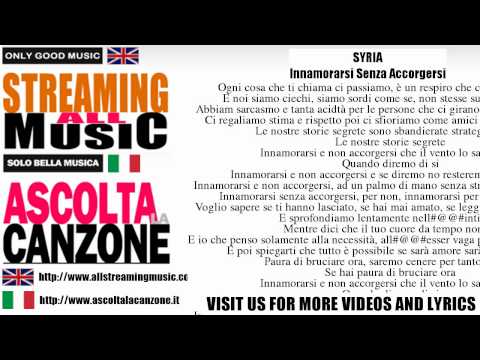 Syria - Innamorarsi Senza Accorgersi (Lyrics / Testo)