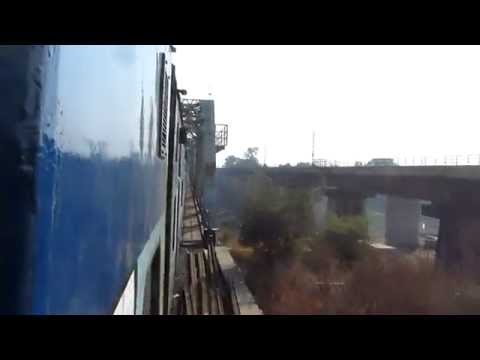 12723 Andhra Pradesh Express crossing BETWA river Bridge near BETWA CABIN station!