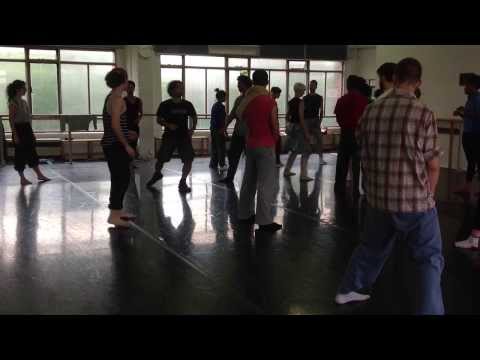 Barak Marshall in Rehearsal with the Rambert Dance Company