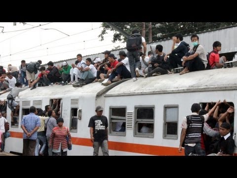 Cheap but Extremely Crowded: Economy-Class Jakarta Trains