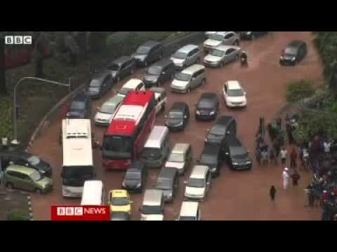 Indonesian capital, Jakarta, hit by floods.