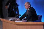 News conference of Vladimir Putin.