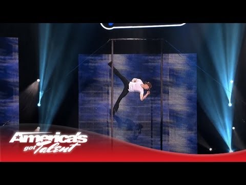 Timber Brown - Male Pole Dancer Uses Two Poles During Tim McGraw Song - America's Got Talent 2013