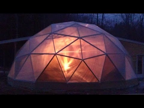 Geodesic Dome Greenhouse - Part 9 - Polycarbonate!