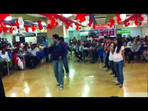 Dancing at Hewlett Packard Bangalore Office - HP