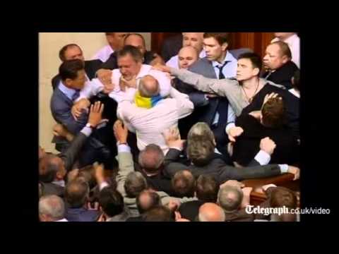 Parliament punch-up: Huge fight erupts among MPs in Ukraine legislature