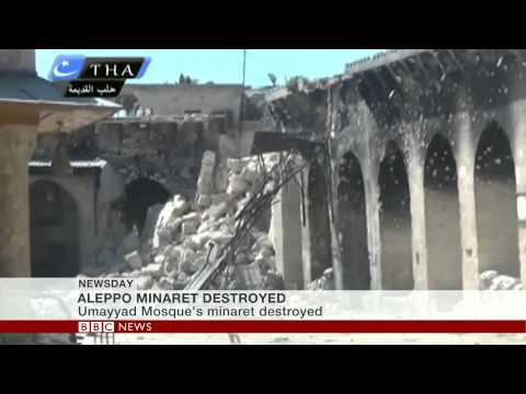 Aleppo's Umayyad Mosque destroyed