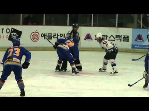 Asian League Ice Hockey Action Nippon Paper Cranes vs Anyang Halla Part 4