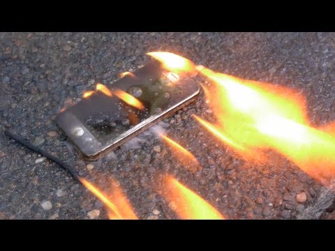 Burning a New iPhone 5 with Gasoline - Will it Survive?