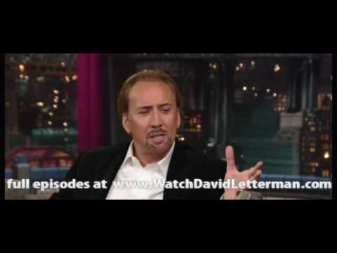 Nicolas Cage in Late Show with David Letterman 2010-07-12