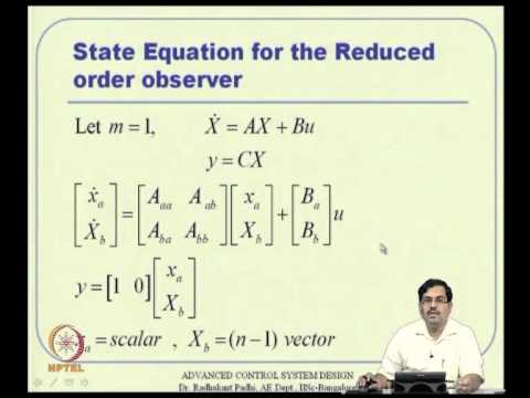 Mod-09 Lec-22 Pole Placement Observer Design